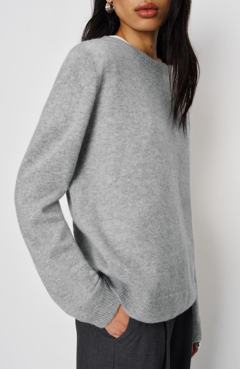 Reformation Oversize Cashmere & Wool Sweater, Alternate, color, Granite