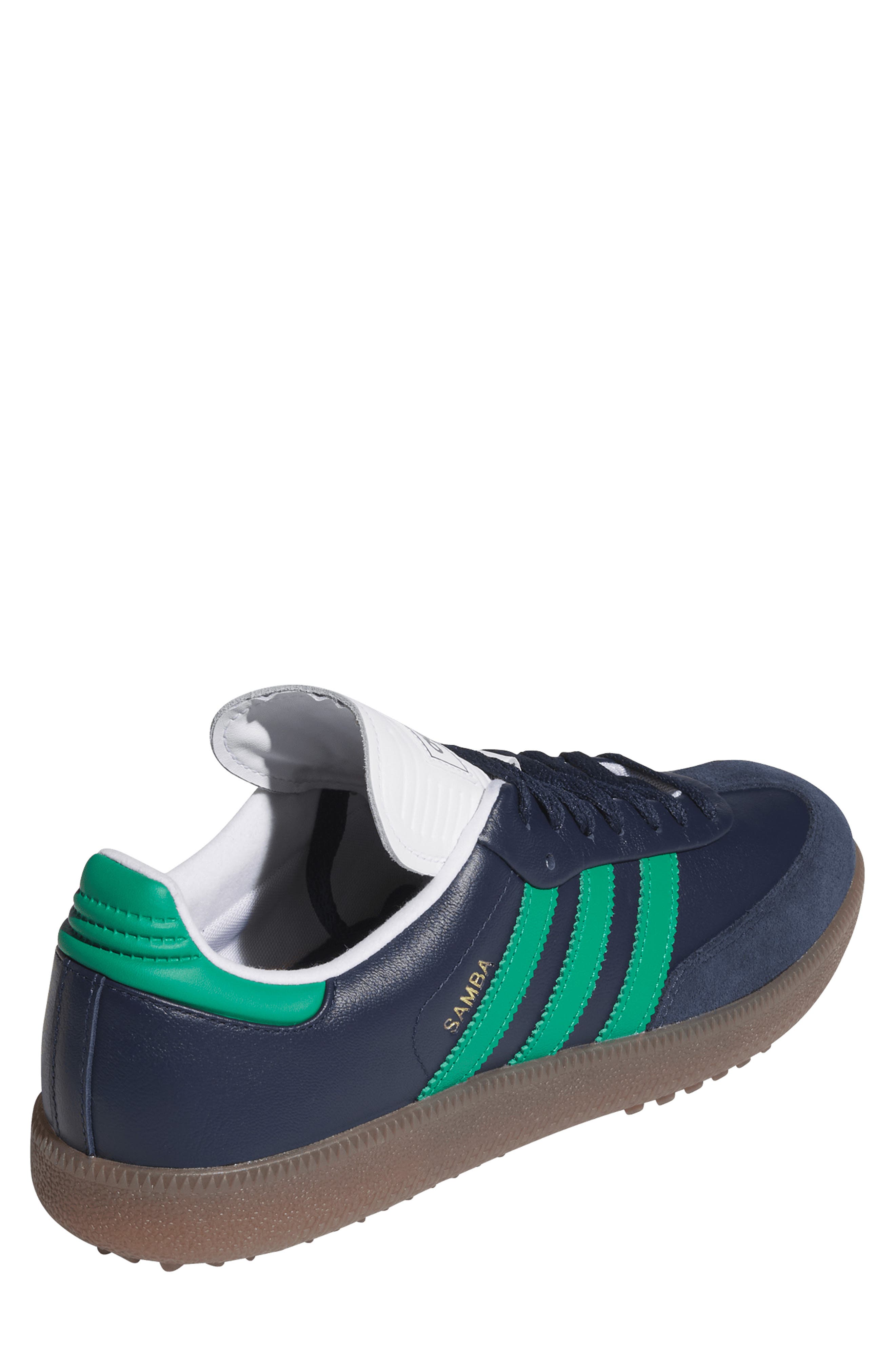 adidas Samba Spikeless Golf Shoes, Alternate, color, Blue/ Green/ Whtie