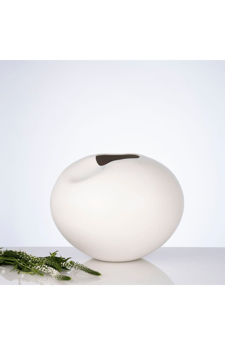 DinaDecor Milan White Sculptural Vase, Main, color, White