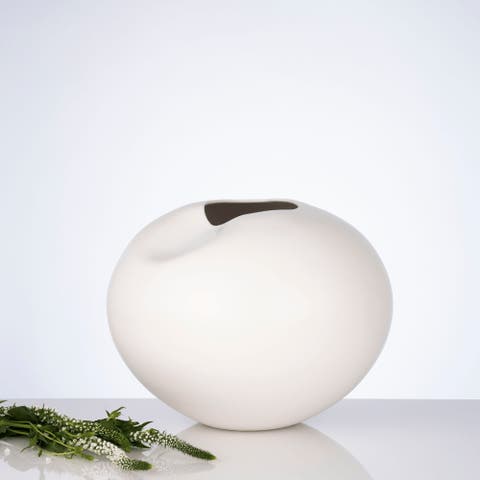 Milan White Sculptural Vase