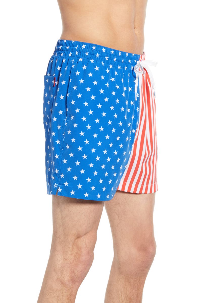 Chubbies American Man Print Swim Trunks, Alternate, color, 