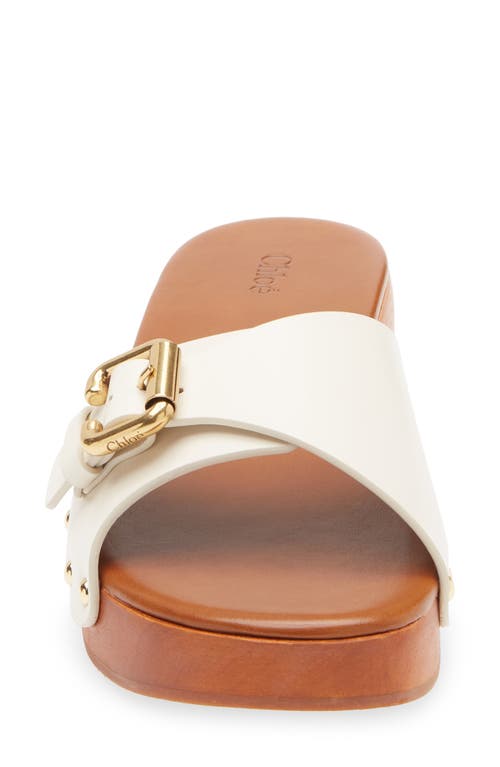 Chloé Jeannette Platform Slide Sandal In White
