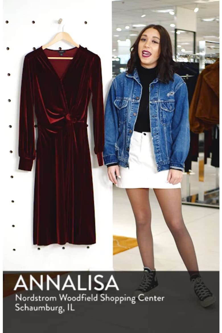 Velvet Faux Wrap Dress video
