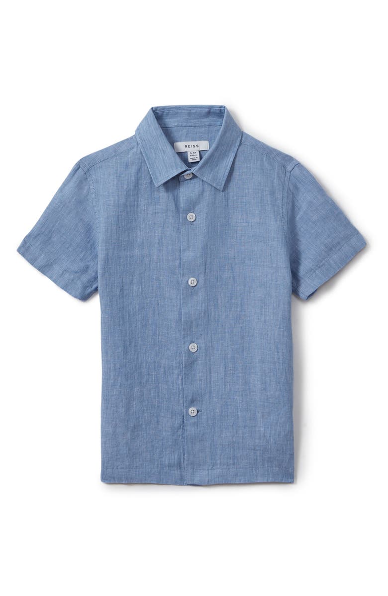 Reiss Kids' Holiday Shirt, Main, color, Sky Blue