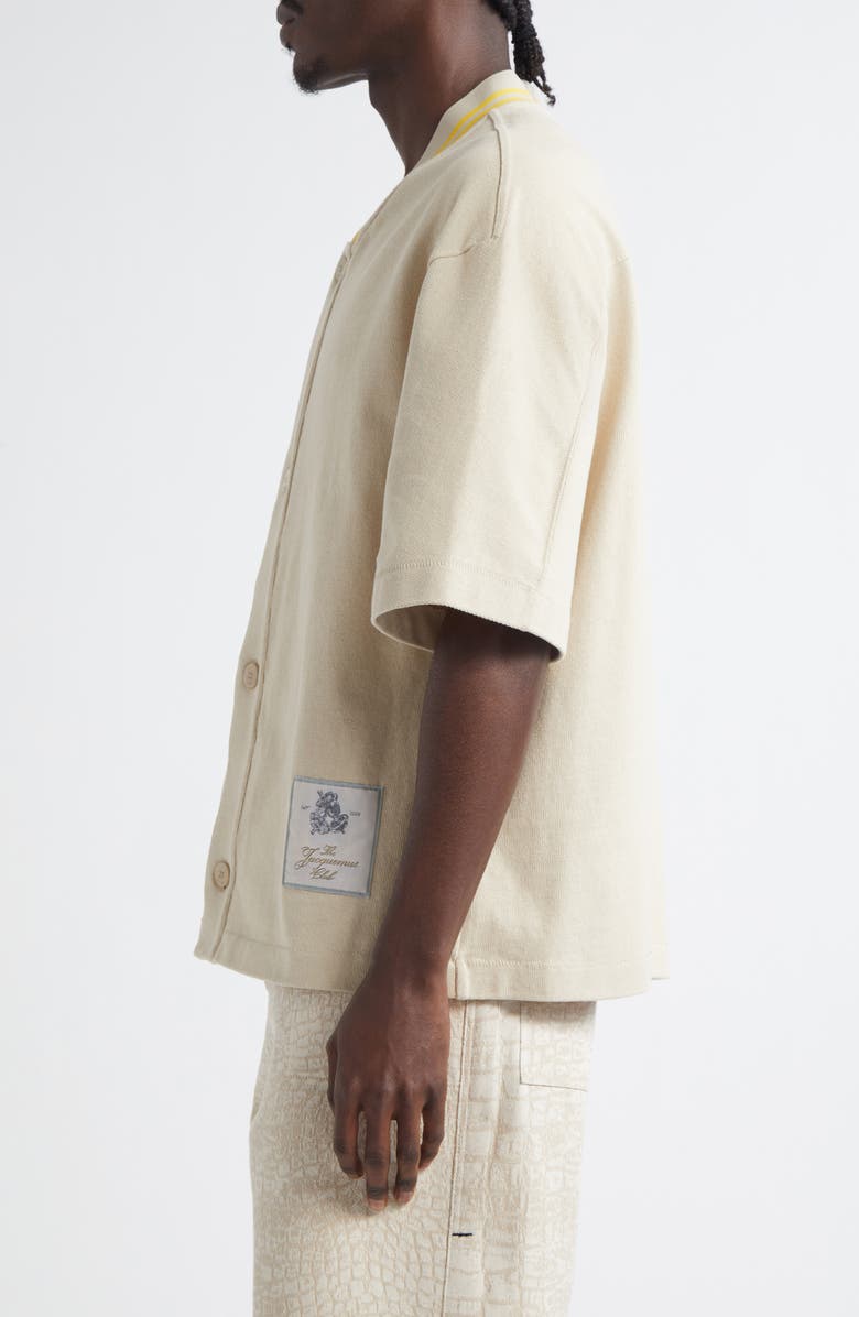 Jacquemus La Chemise Baseball Shirt, Alternate, color, Beige