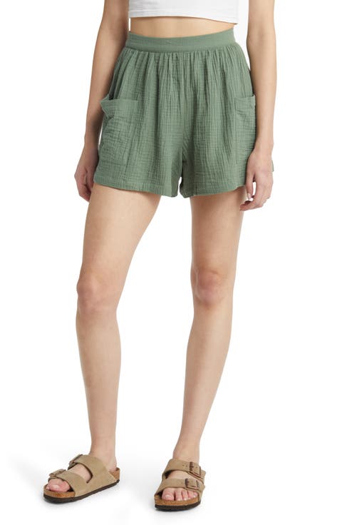 Cotton Gauze Cargo Shorts