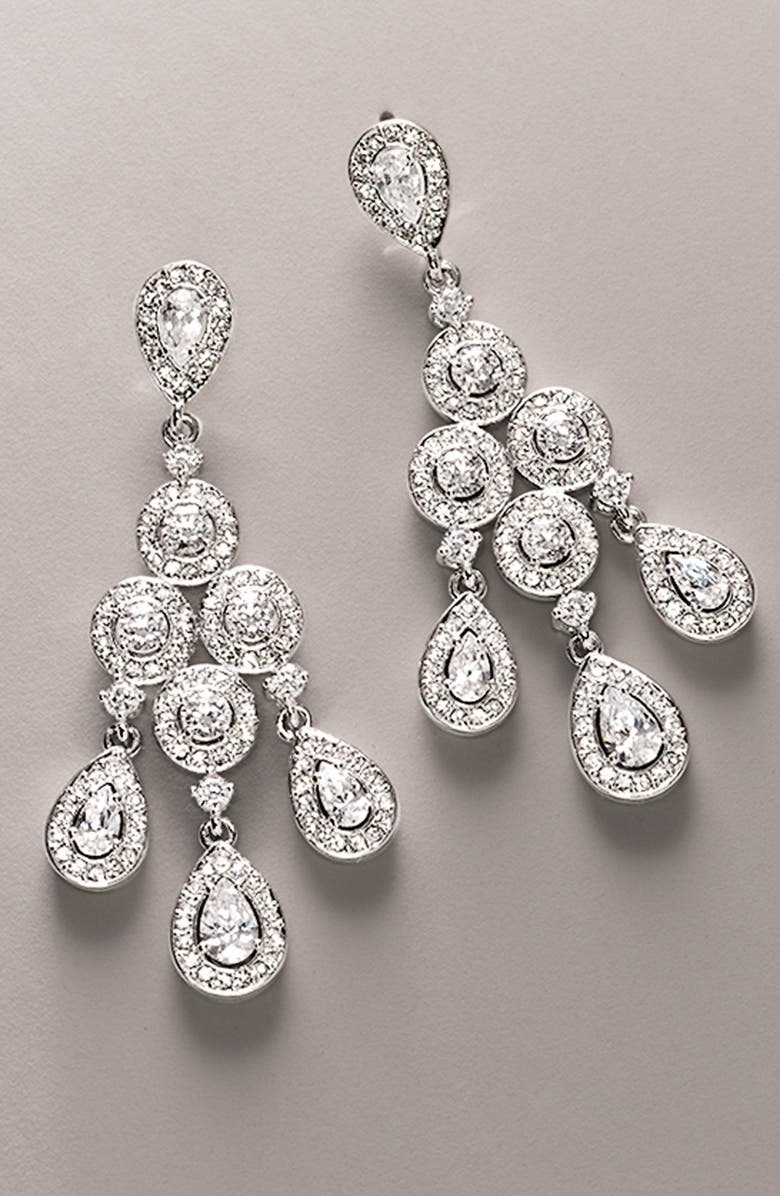 Nadri Framed Chandelier Earrings, Alternate, color, 