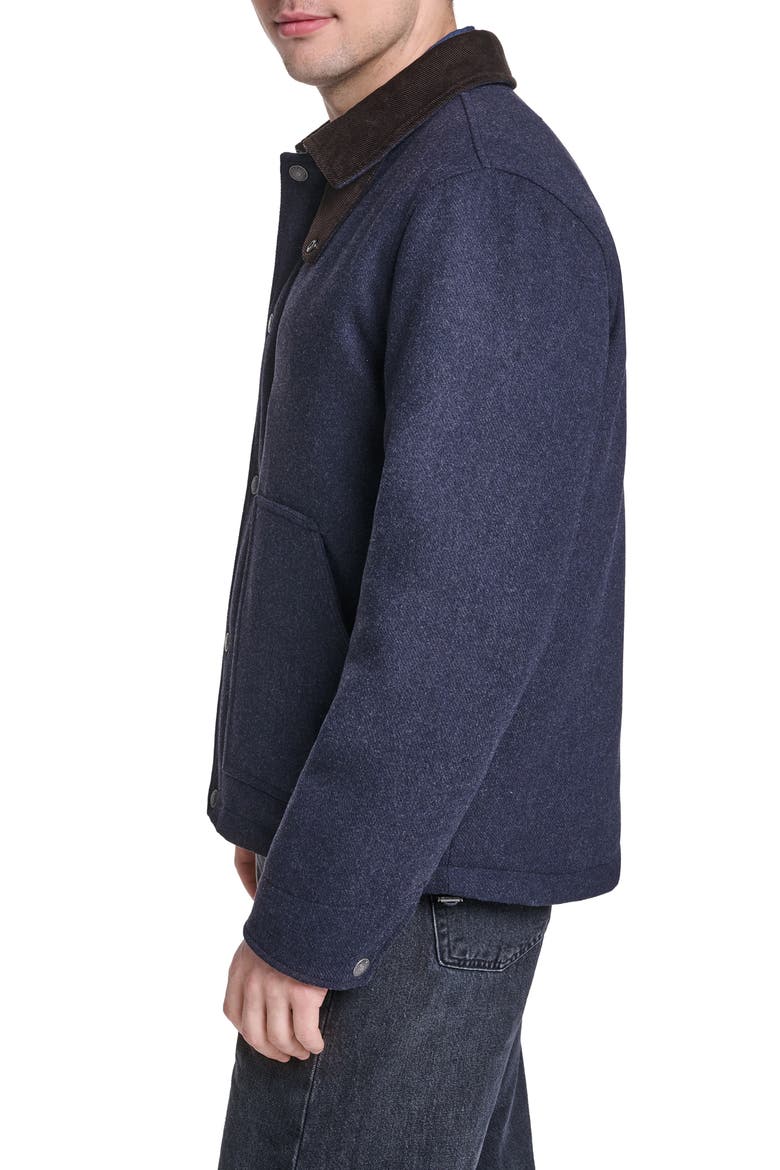 Corduroy Collar Barn Jacket, Alternate, color, NAVY