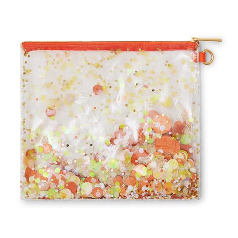 Spirit Squad Confetti Everything Pouch Makeup Bag Travel BagCosmetic Bag for Women