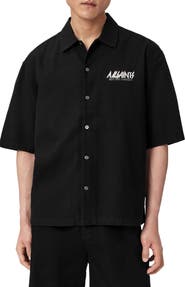 AllSaints Synth Short Sleeve Button-Up Shirt