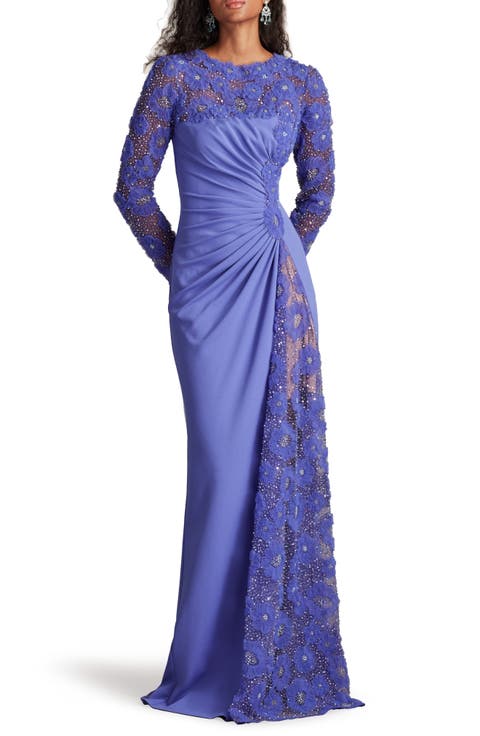 TADASHI SHOJI☆ポモナ メタリック フラウンス ガウン Special Order | Tadashi Shoji