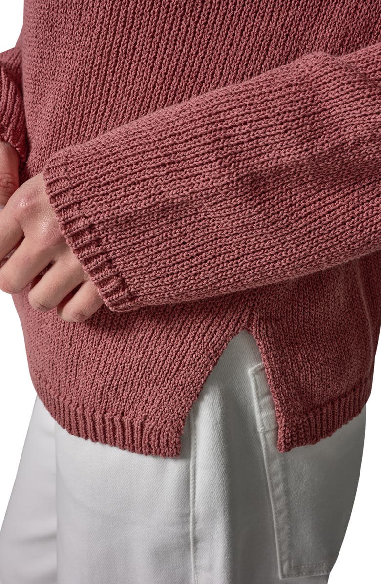 Donna Karan New York Rolled V-Neck Sweater, Alternate, color,