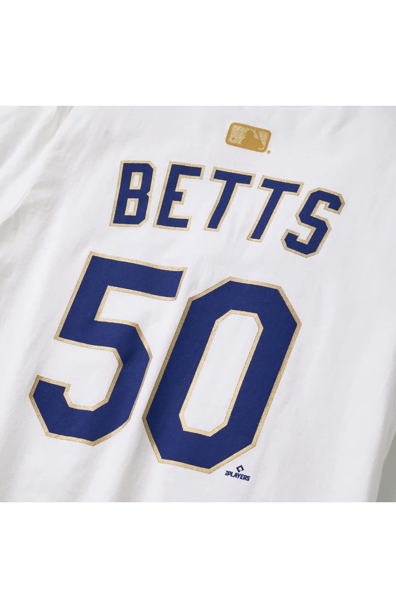Nike Men's Nike Mookie Betts White Los Angeles Dodgers 2026 Gold Collection Name & Number T-Shirt, Alternate, color, White