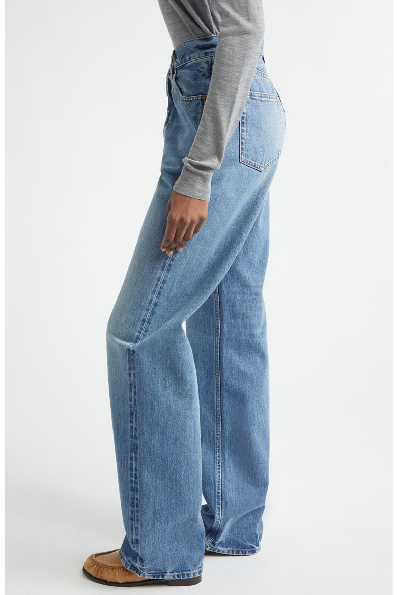 V-Waist Baggy Jeans, Alternate, color, 50S BLUE