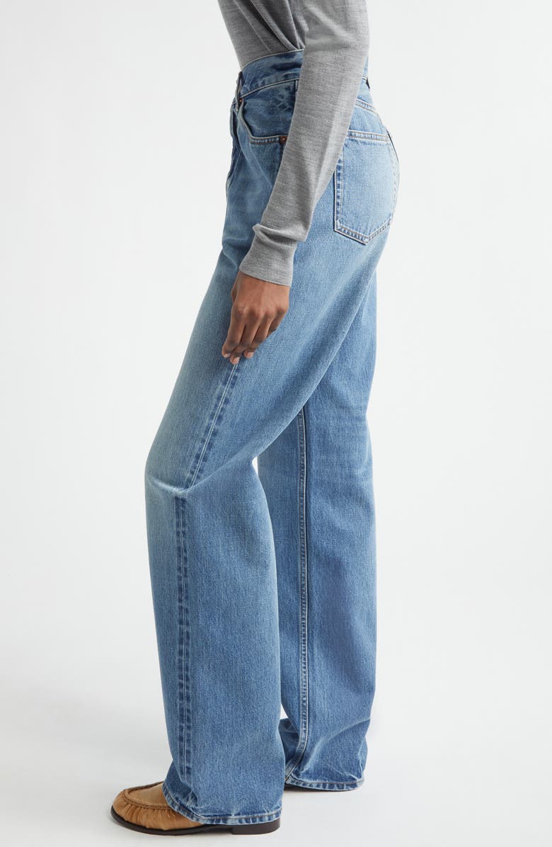 Saint Laurent V-Waist Baggy Jeans, Alternate, color, 50S Blue