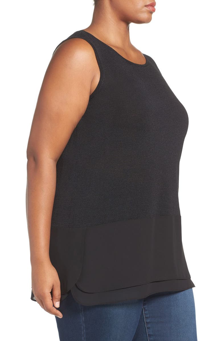 NIC+ZOE Chiffon Trim Tank, Alternate, color, 