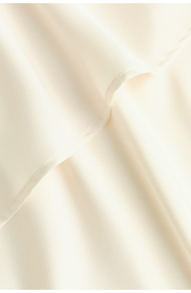 H&M Halterneck Satin Dress, Alternate, color, Cream