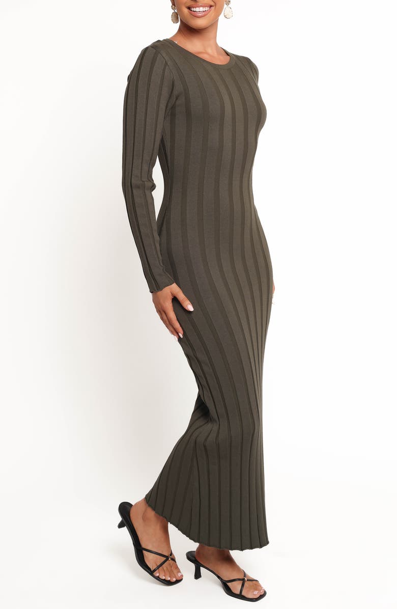 Petal & Pup Carlson Long Sleeve Maxi Dress, Alternate, color, Olive