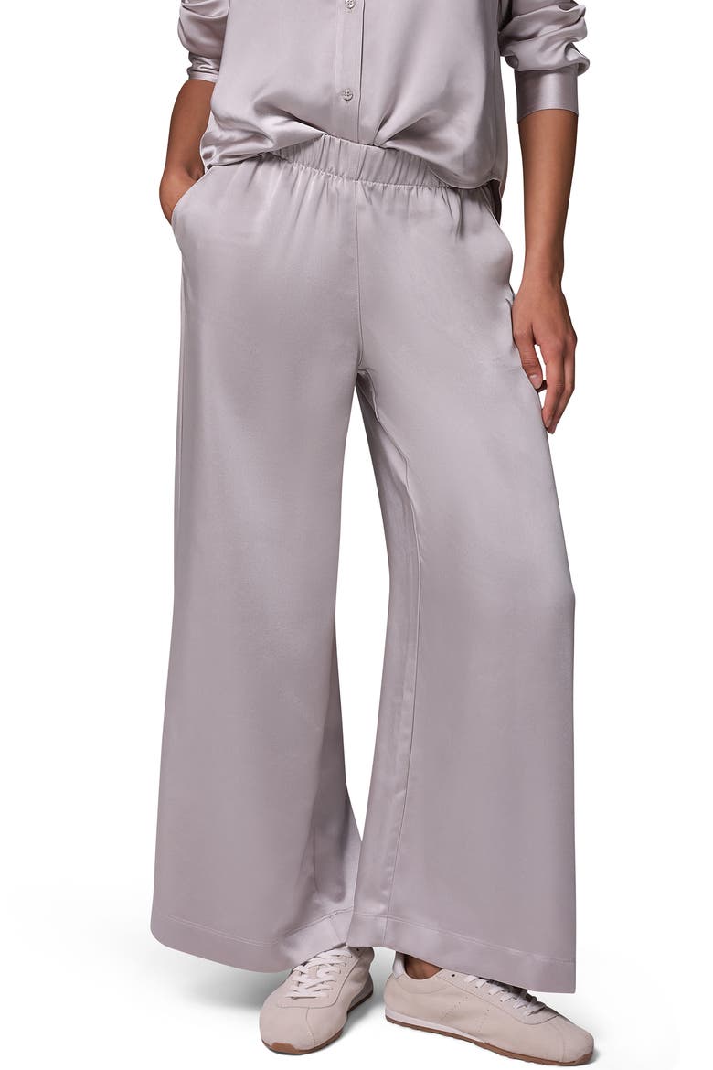 Wide Leg Satin Pants, Main, color, VAPOR