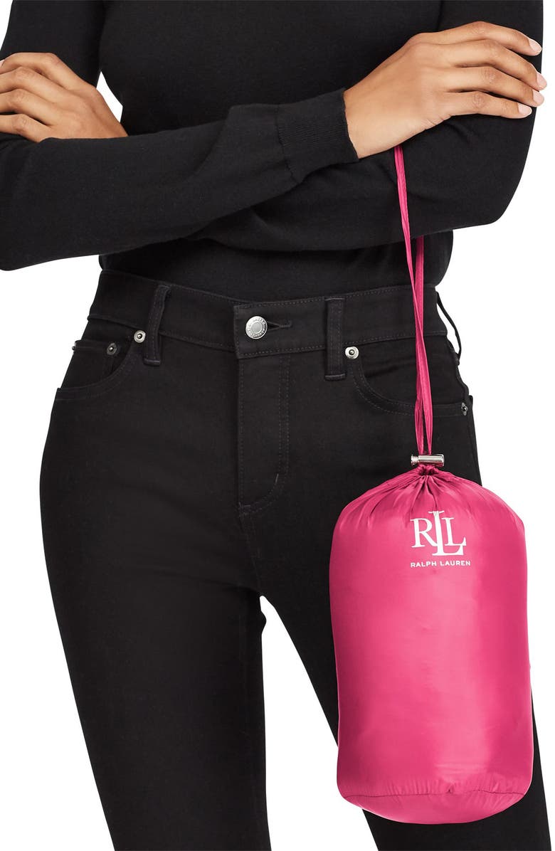 Lauren Ralph Lauren Chevron Quilted Packable Down Jacket, Alternate, color, Berry