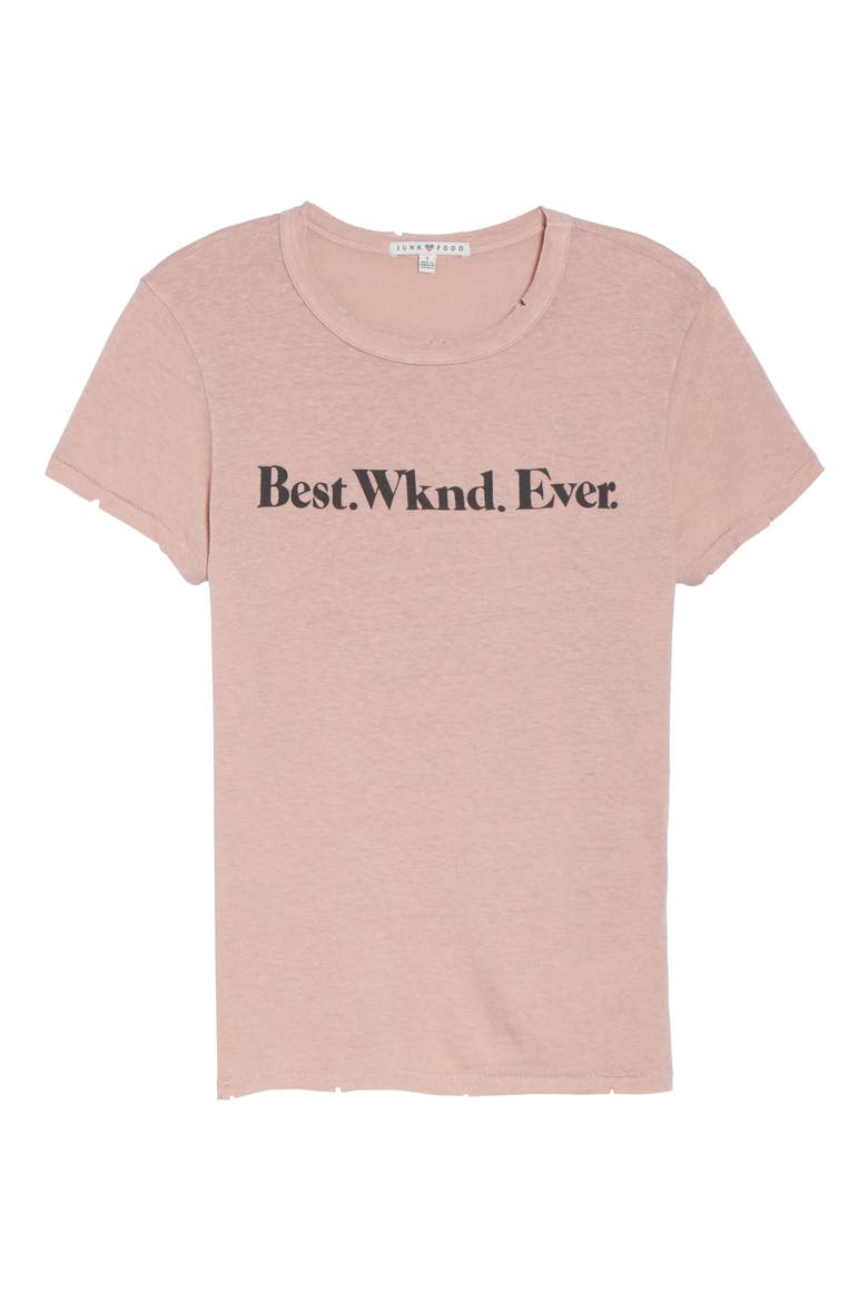 Best Weekend Ever Tee, Alternate, color, SILK