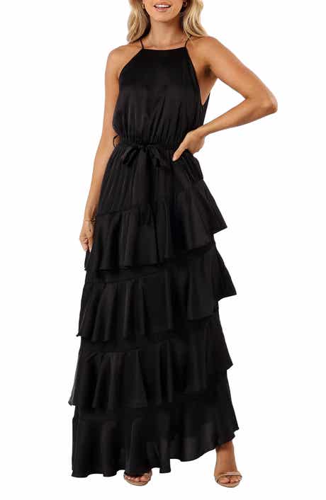 Petal & Pup Annalise Ruffle Satin Dress