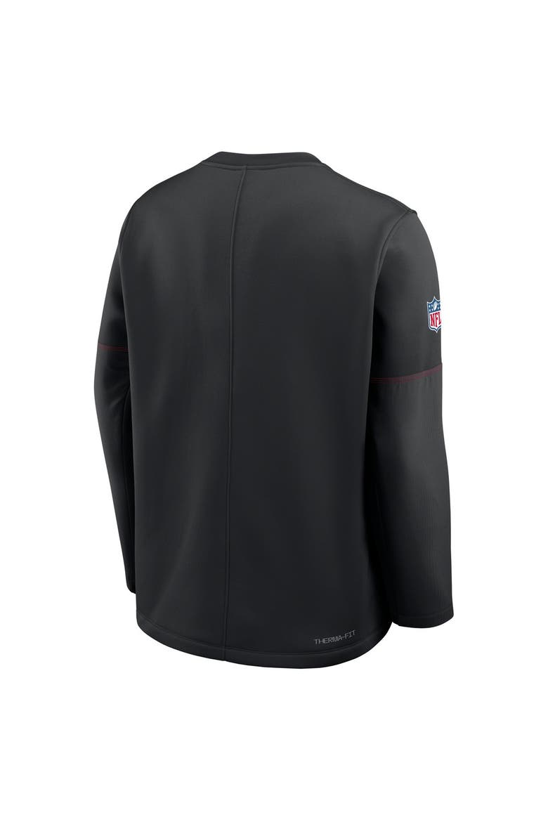 Men's Nike Black San Francisco 49ers Sideline Coaches Team Present Midweight Therma-FIT Sweatshirt, Alternate, color, Black