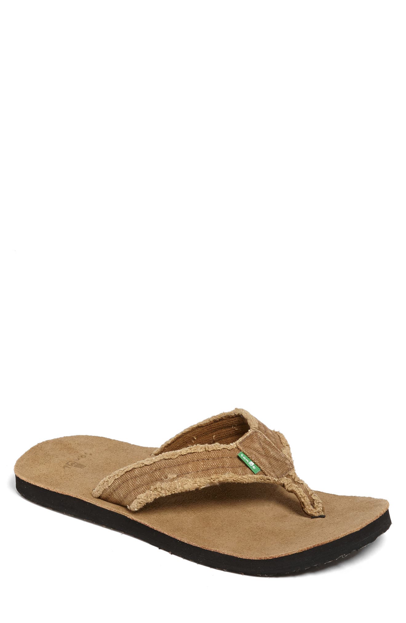 'Fraid Not' Flip Flop, Main, color, KHAKI