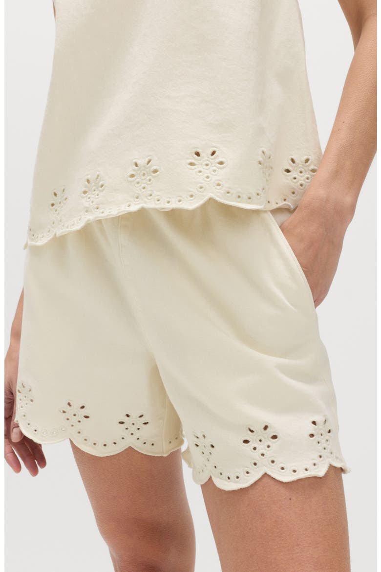 Denim Cutwork Tank, Alternate, color, IVORY