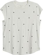 Caslon® Star Embroidered Cap Sleeve T-Shirt