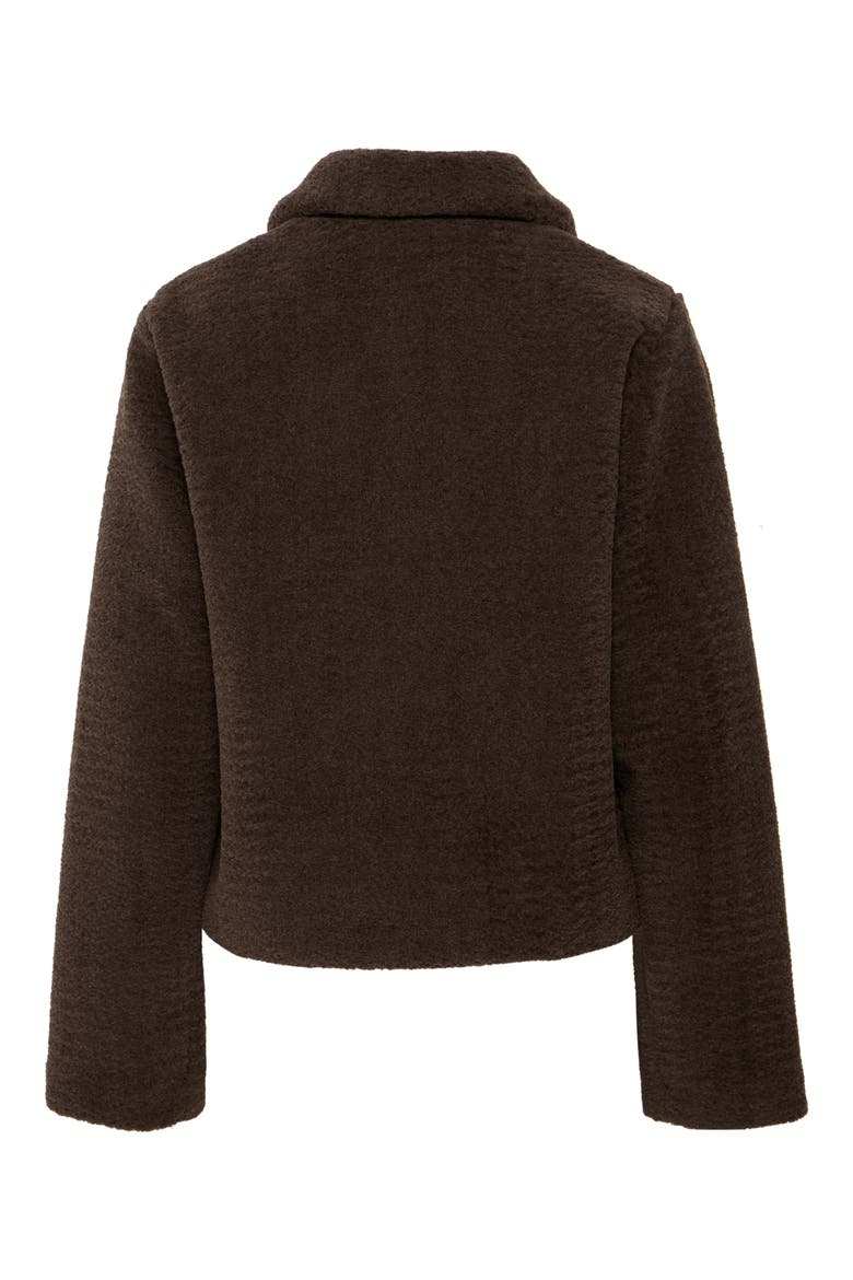 High Pile Fleece Jacket, Alternate, color, CHOCOLATE TORTE