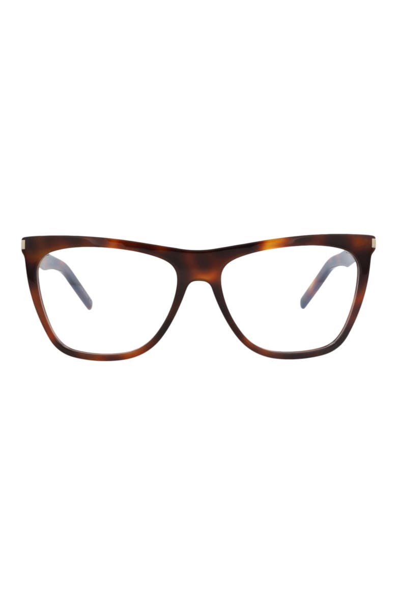 56mm Square Optical Frames, Main, color, HAVANA HAVANA TRANSPARENT