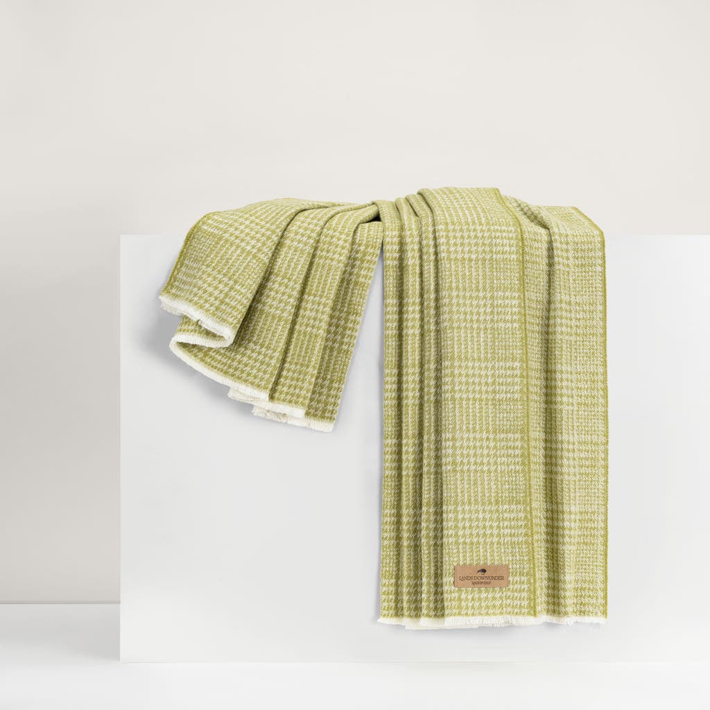 Lands Downunder Sutton Plaid Throw In Green