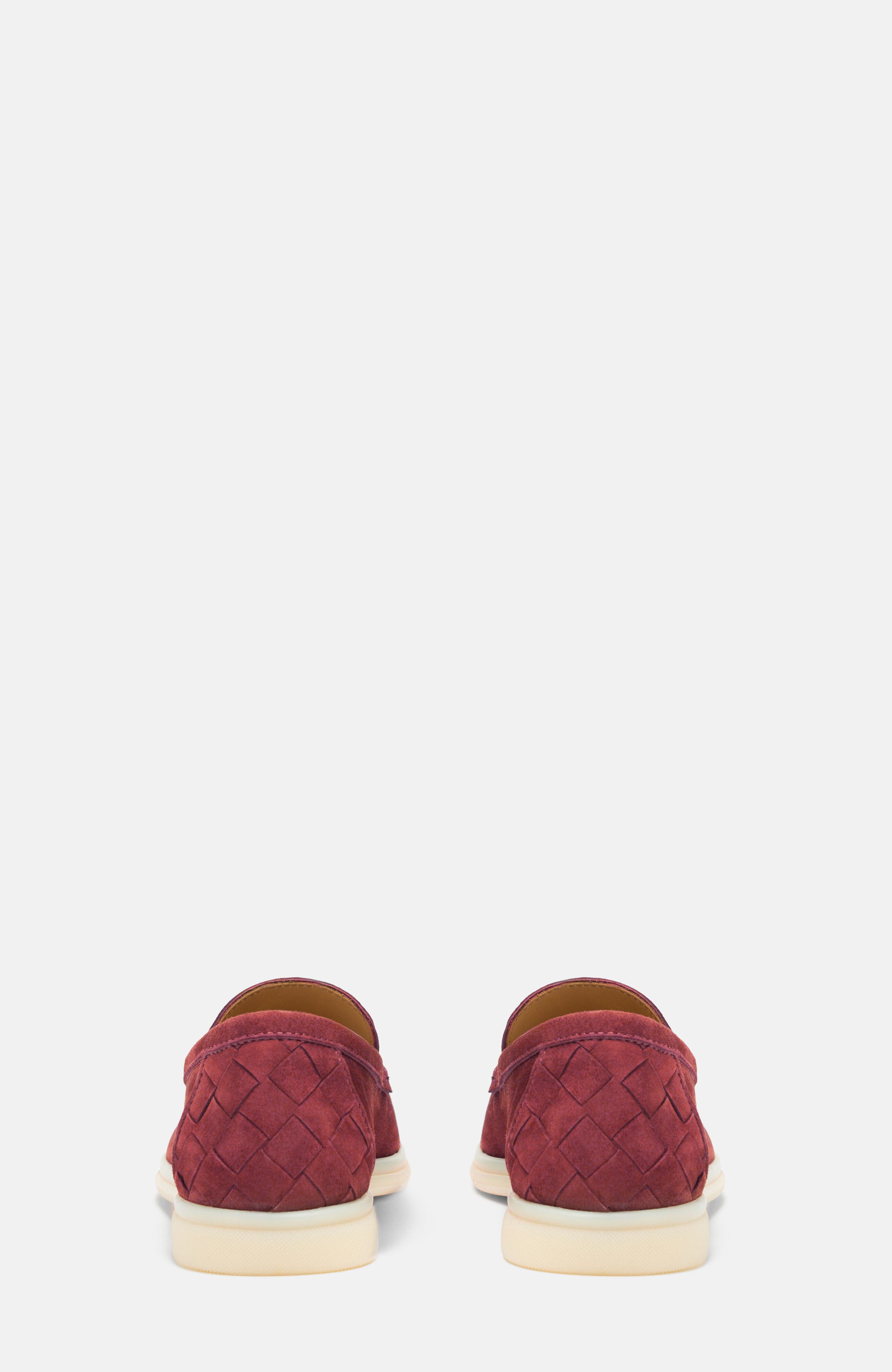 Ludovica Woven Loafers, Alternate, color, Ruby - Suede