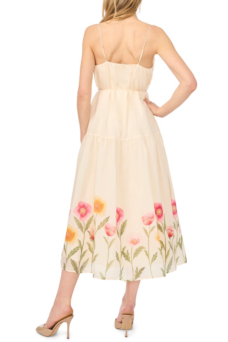 Eline Floral Print Midi Dress, Alternate, color, ANTIQUE WHITE