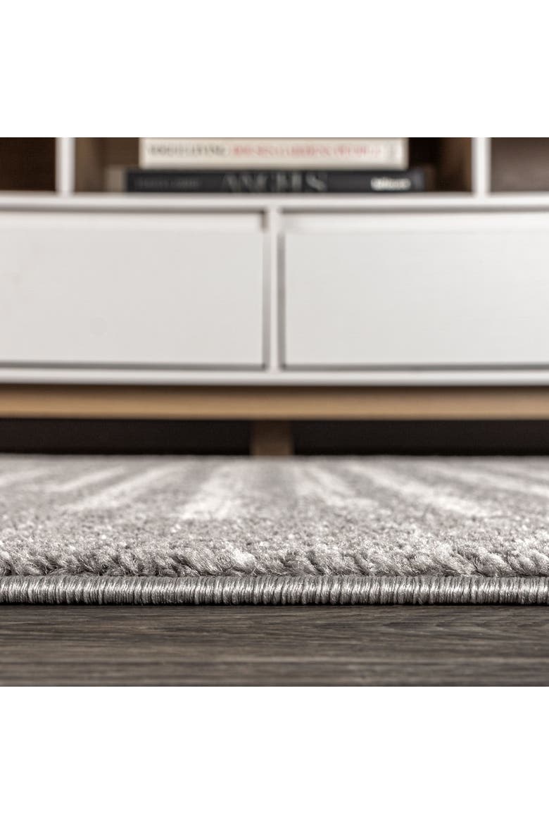 Aya Berber Stripe Geometric Area Rug, Alternate, color, Gray/Cream
