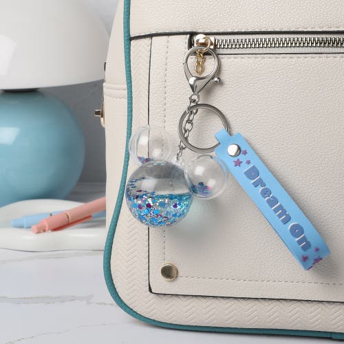 Disney Mickey Mouse Shaped Liquid Keychain In Blue