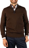TailorByrd Fine Knit Quarter Zip Sweater