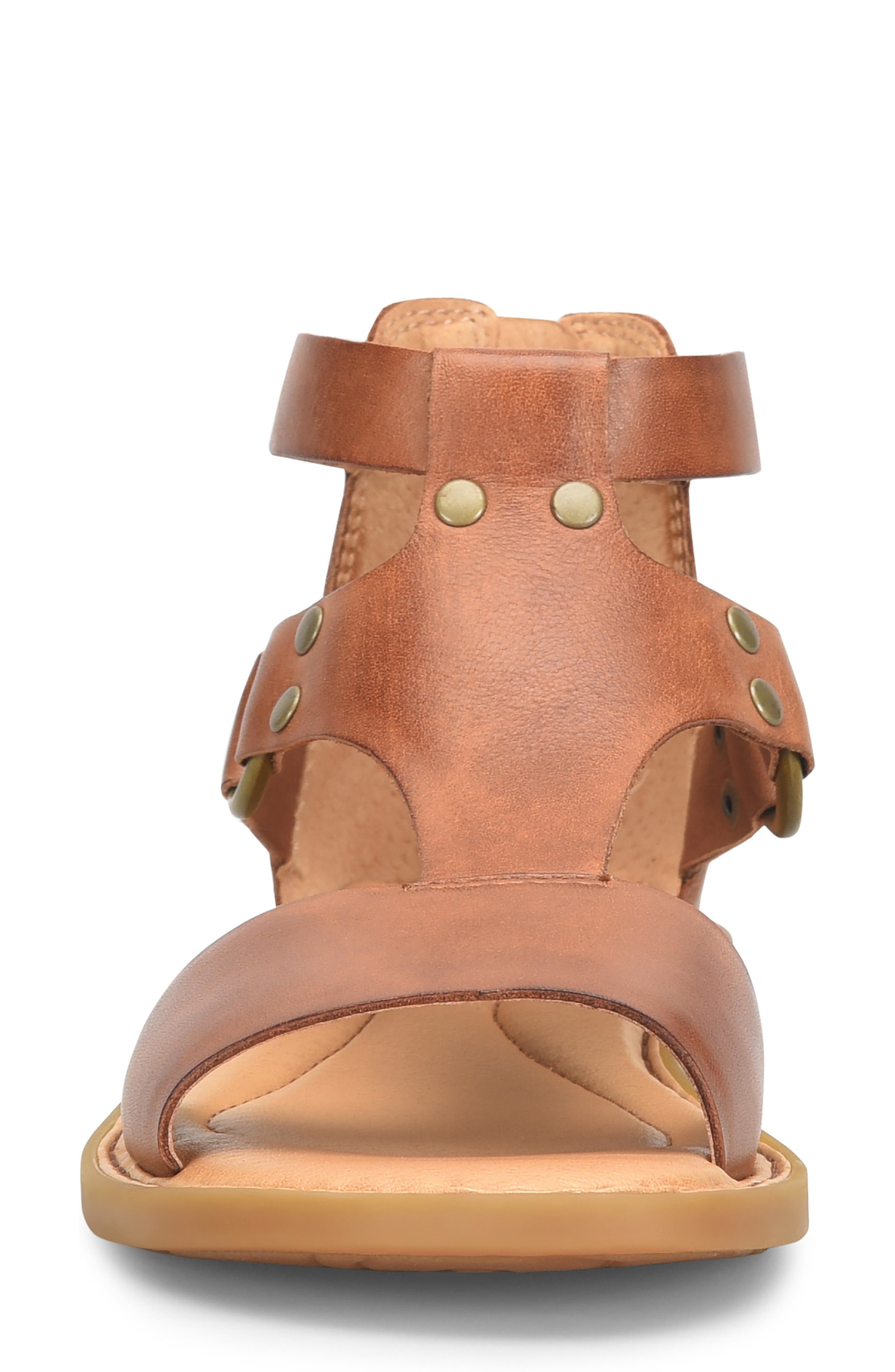 Indi Ankle Strap Sandal, Alternate, color, BROWN LEATHER