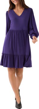Karen Kane Tiered Long Sleeve Dress