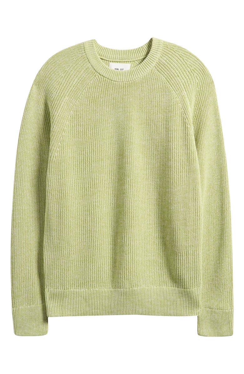 NN07 Jacob Cotton Rib Sweater, Alternate, color, Spring Fern