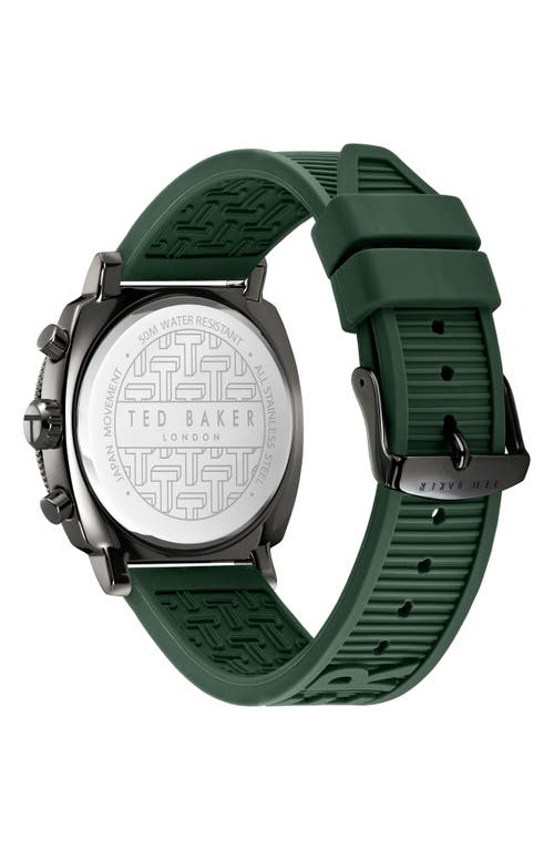 Ted Baker Caine Chronograph Silicone Strap Watch, 44mm