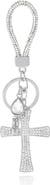 Jessica Simpson Elegant Rhinestone Cross Keychain
