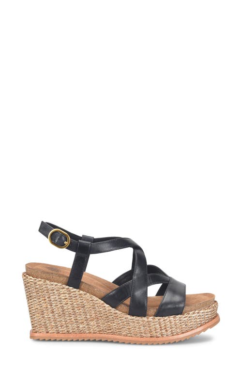 Söfft Devyn Slingback Espadrille Platform Wedge Sandal In Black