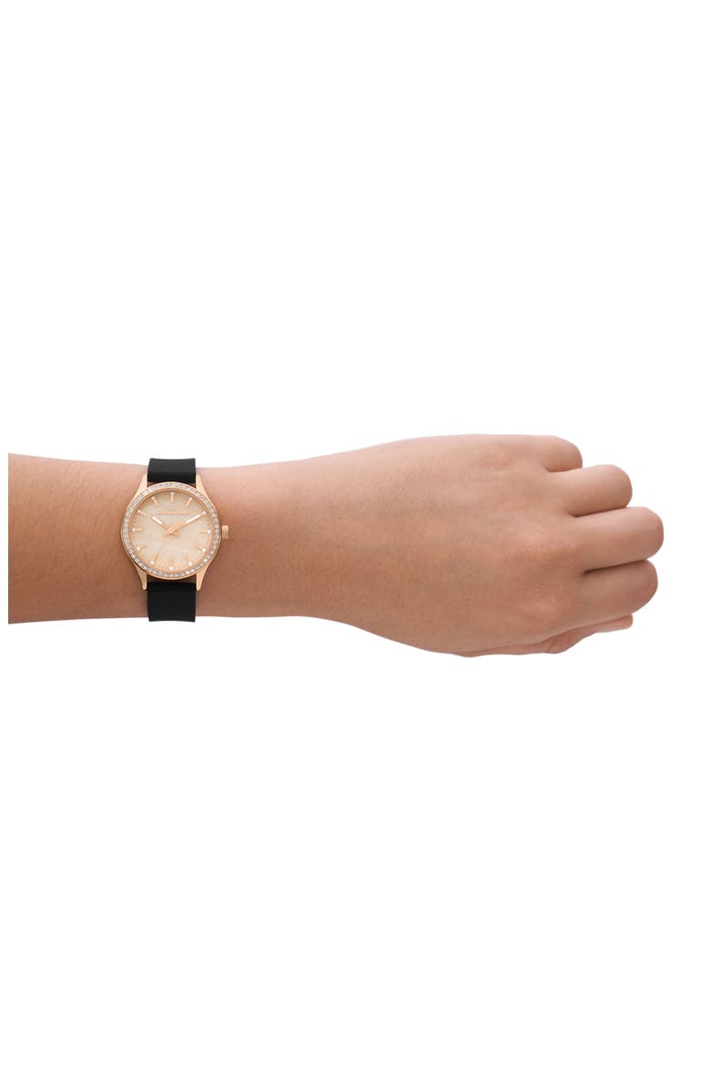 Starline Silicone Strap Watch, 34mm, Alternate, color, ROSE GOLD