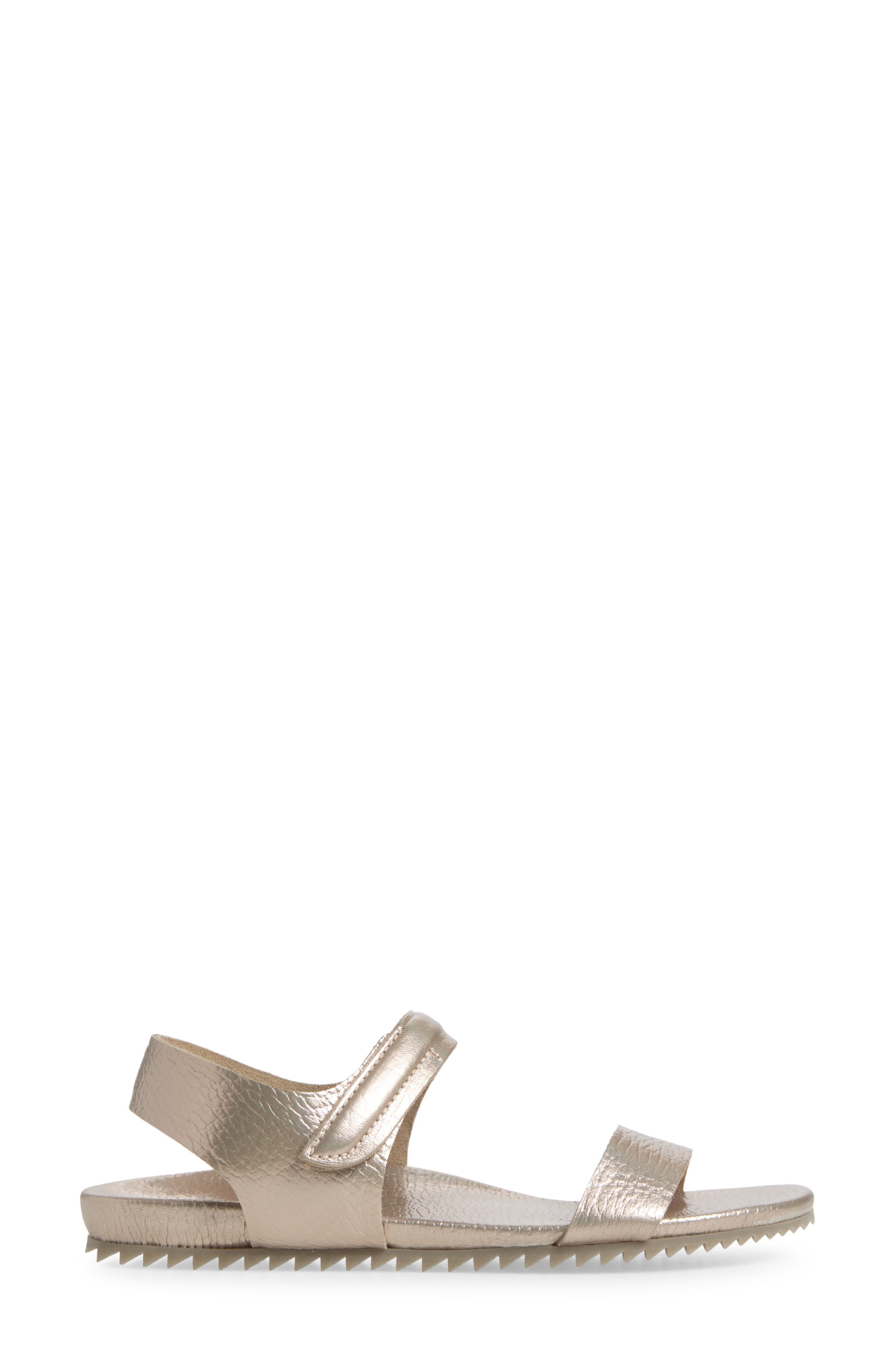 Bloson Ankle Strap Sandal, Alternate, color, WHITE GOLD CERVO LAME