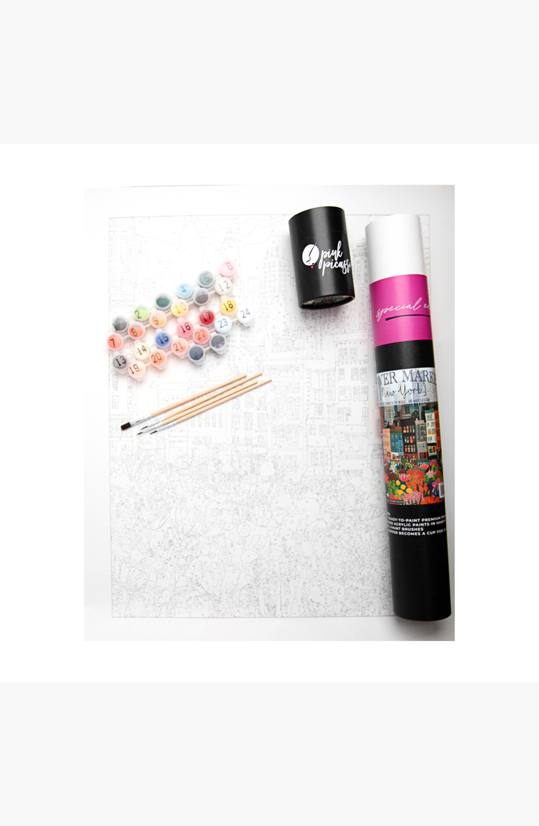 Pink Picasso Kits NYC Flower Market Paint by Numbers Kit, Alternate, color, Multicolor