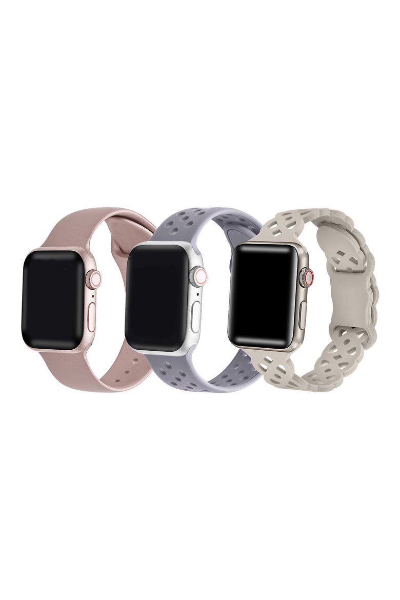 Assorted 3-Pack Silicone Apple Watch® Watchbands, Main, color, ASSORTED