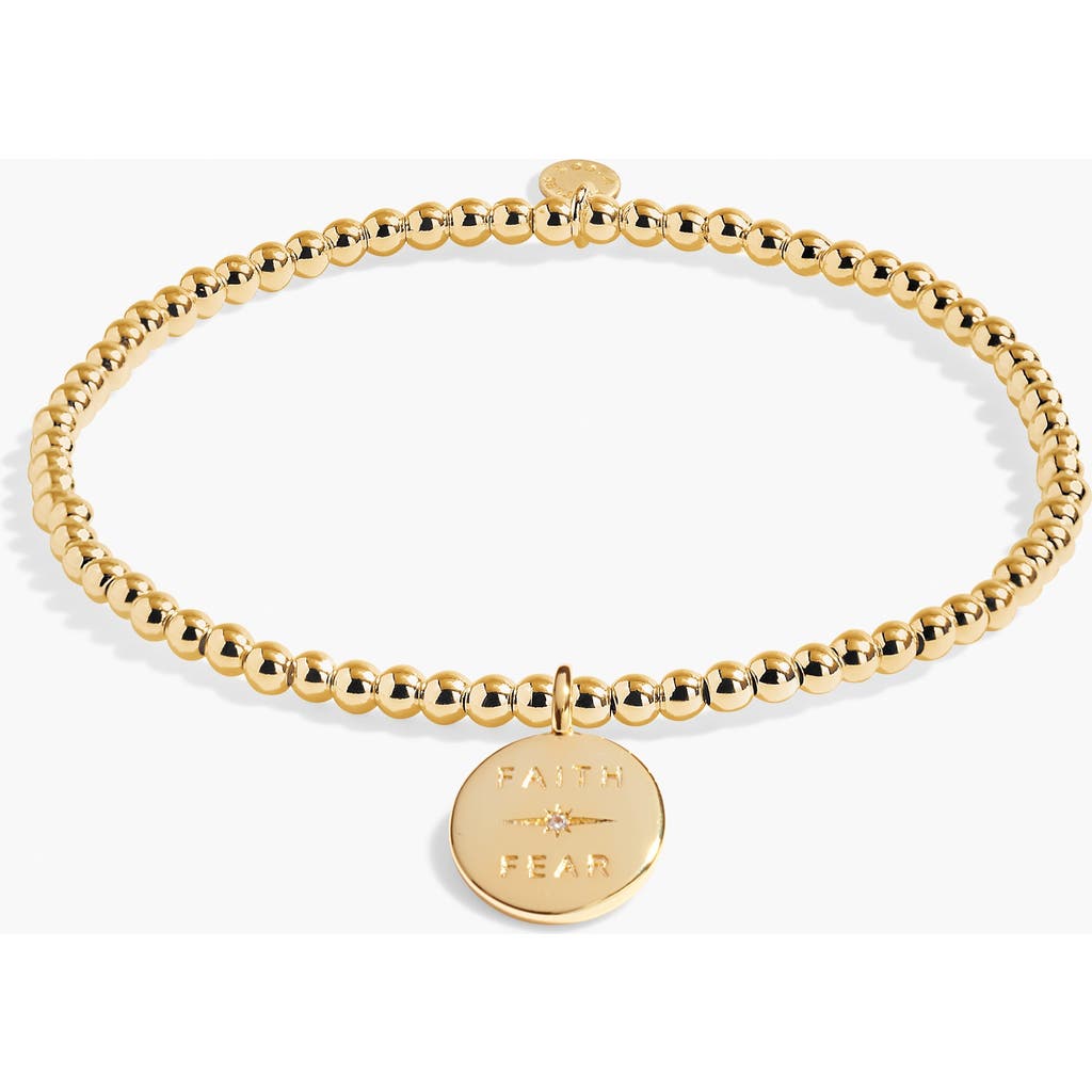 A Littles & Co. A Littles & Co A Little 'faith Over Fear' Bracelet In Gold
