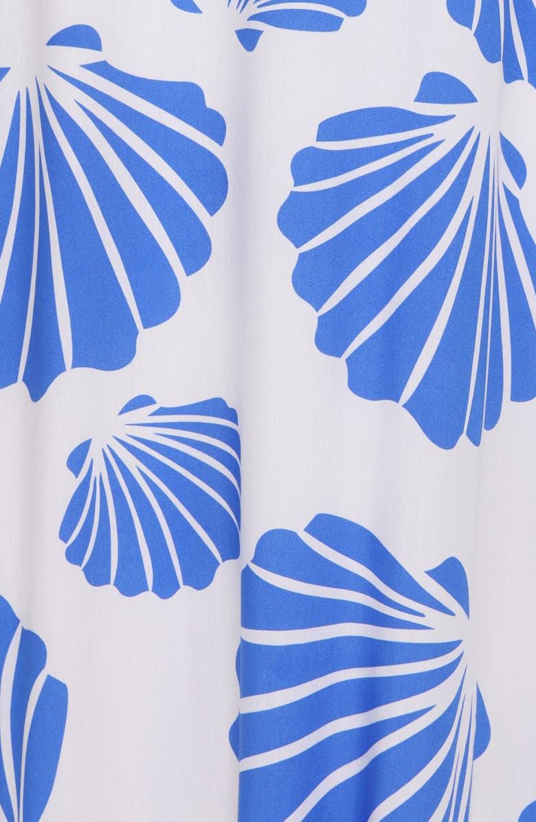 Petal & Pup Tyla Shell Print Maxi Dress, Alternate, color, Blue Shell